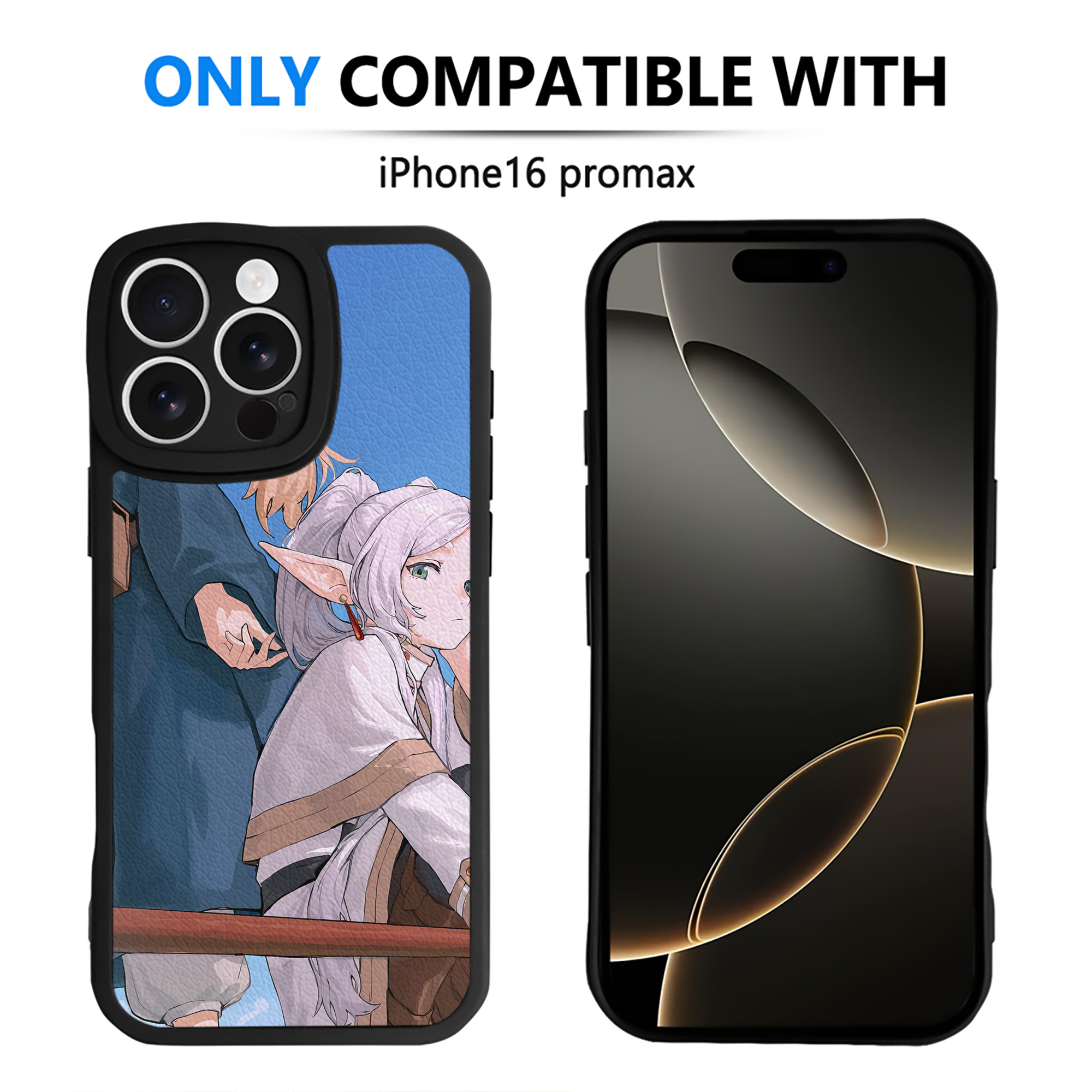 （画像用） 葬送のフリーレン Frieren 【iPhone 16シリーズ対応】シリコンスマホケース（レザー調） 材質：シリコン